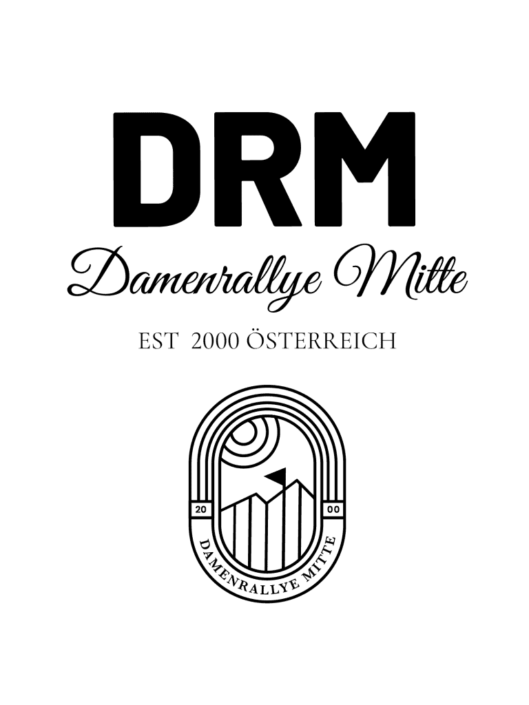 DRM Logo vertikal TextOben schwarz